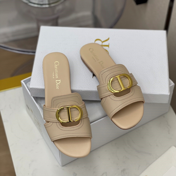 디올 몽테인 플랫 플립플랍 슬리퍼 (0.5cm/4cm)