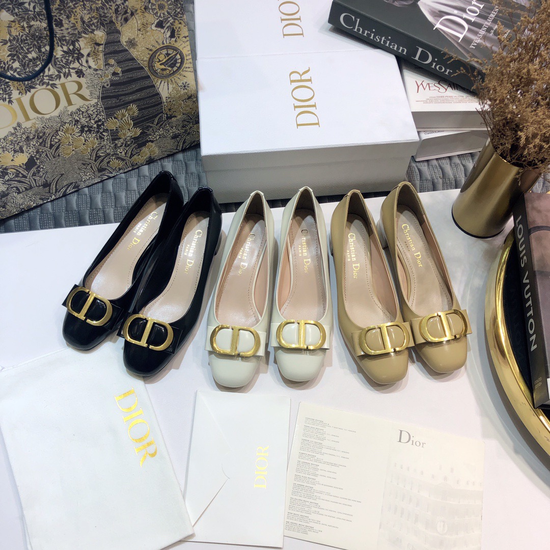 디올 CD 21ss 플랫슈즈 (굽3.5cm) (3COLOR)