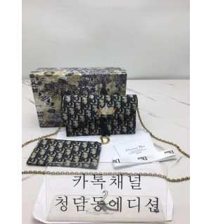 [정품동일가죽] 디올 오블리크 WOC 새들백 미니 최고퀄