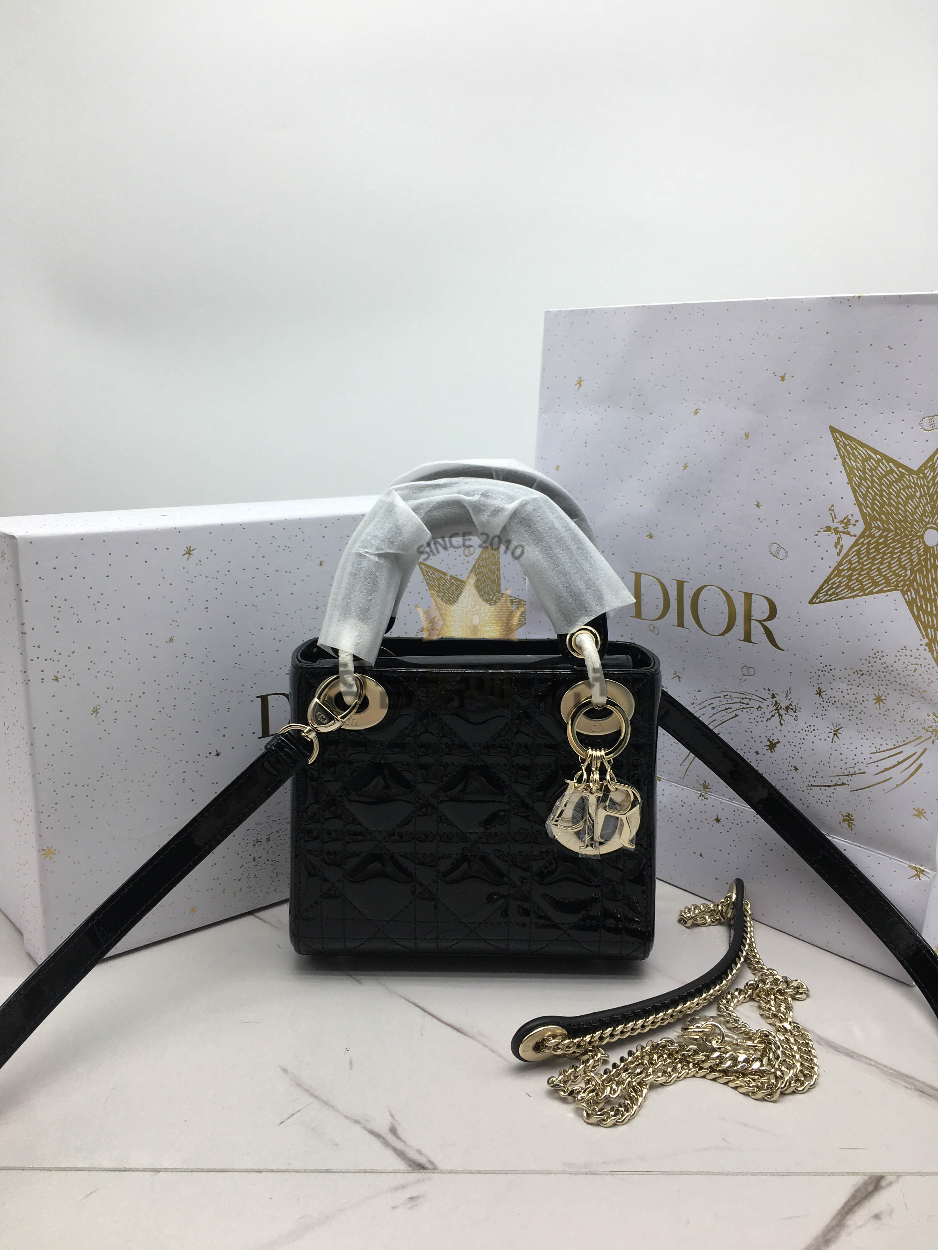디올 레이디백 17cm (금장/은장) [정품동일가죽 최고퀄]