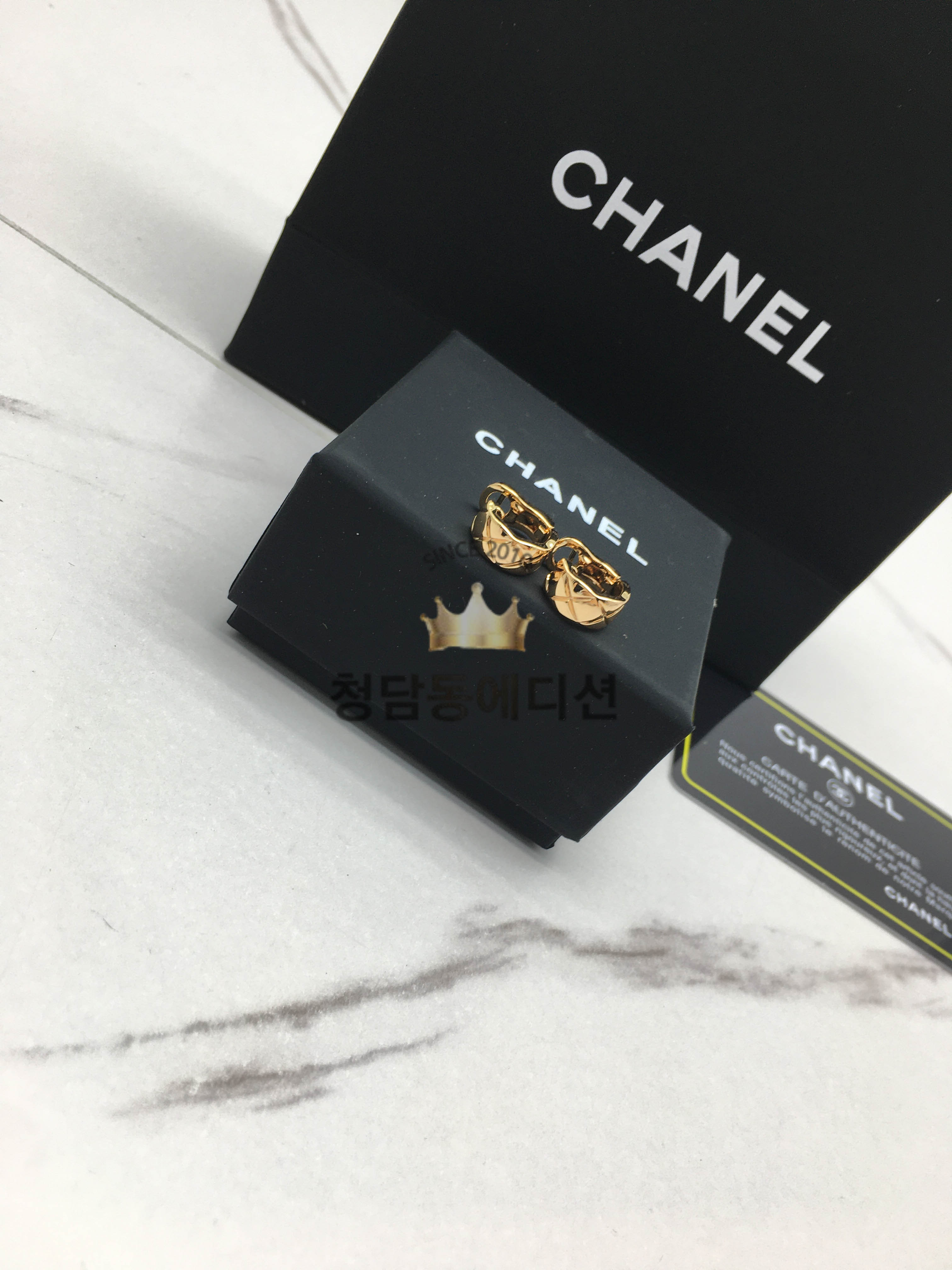 샤넬 코코 이어링 귀걸이 (컬러 로즈골드, 화이트골드)