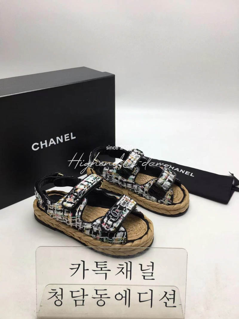 샤넬 벨크로 에스파듀 샌들