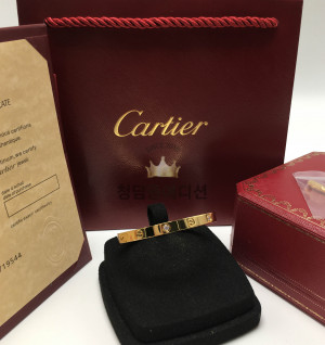 까르띠에 러브 팔찌 4다이아 큐빅 (옐로우골드/화이트골드/로즈골드 3COLOR)