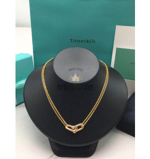 티파니 앤코 링크 컬렉션 목걸이 (컬러 로즈골드, 화이트골드) (V-gold소재)