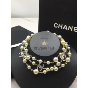 샤넬 롱 진주 목걸이