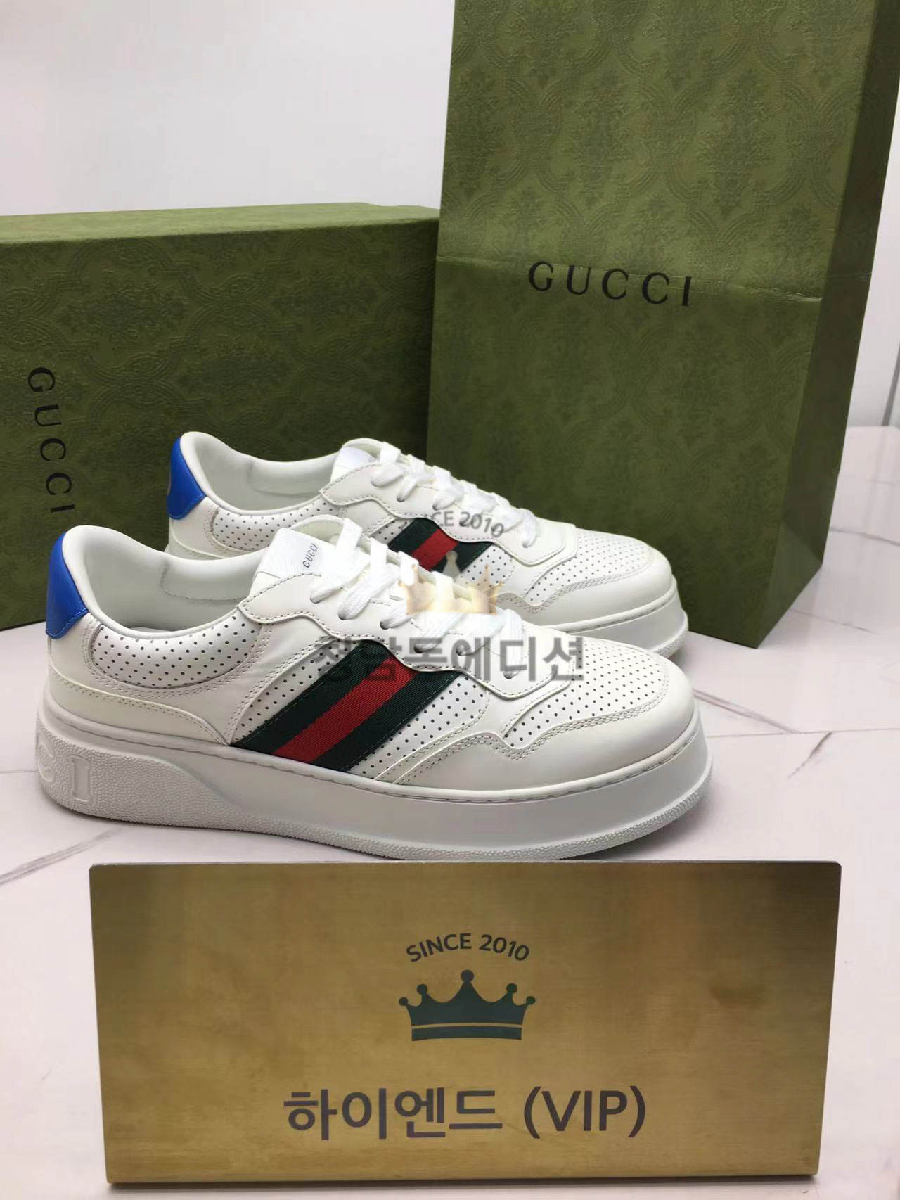 구찌 웹 디테일 GG 스니커즈 하이엔드급 (남녀공용)