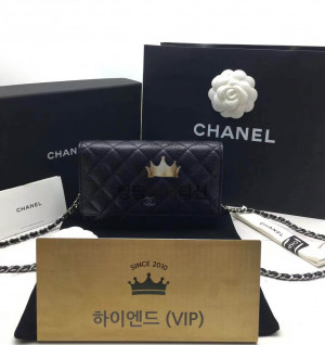 샤넬 클래식 플랩 woc 체인 윌릿 은장 (마그네틱 버클) (하이엔드급)