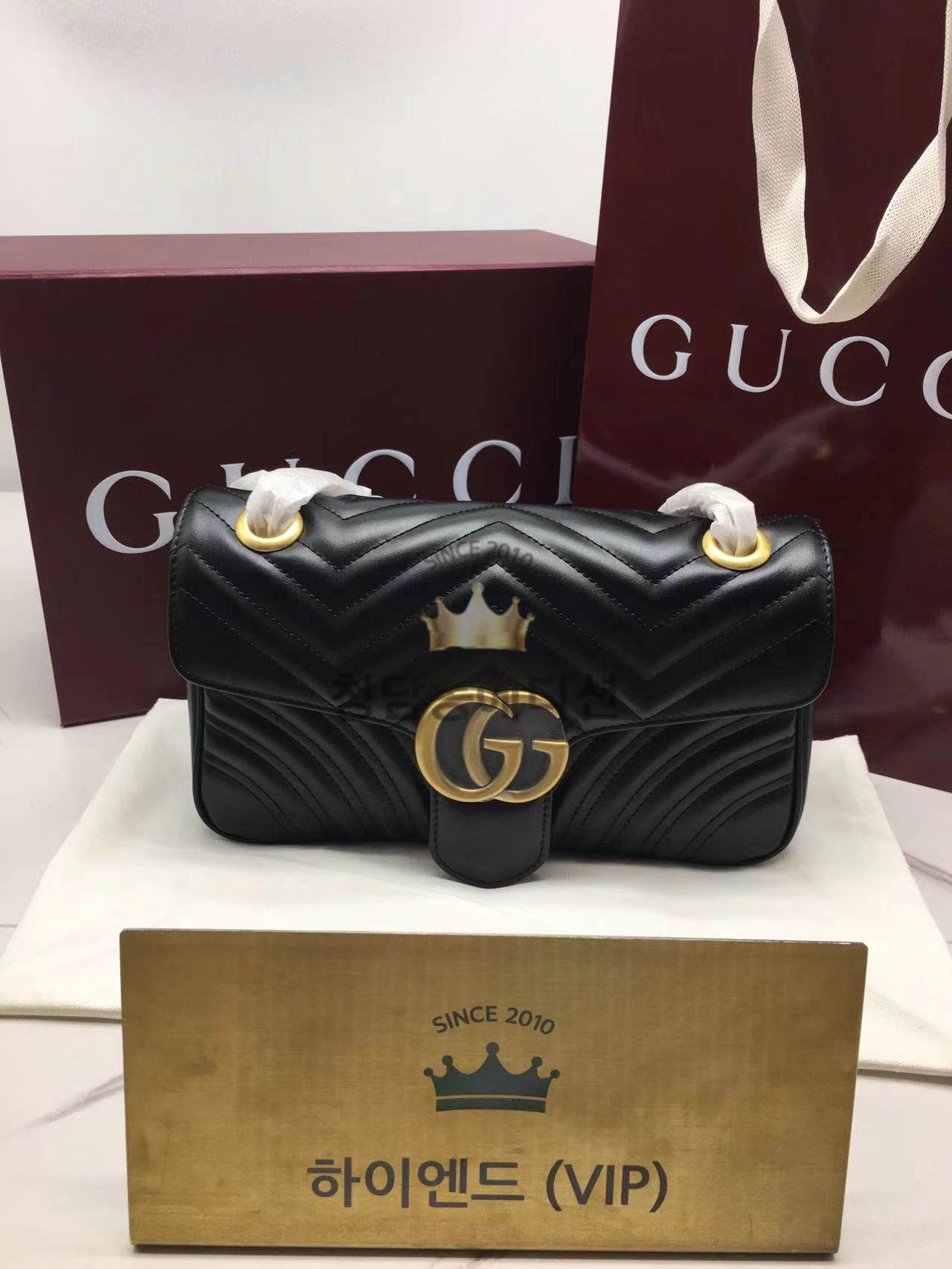 구찌 마몬트 마틀라세 스몰 숄더백 443497