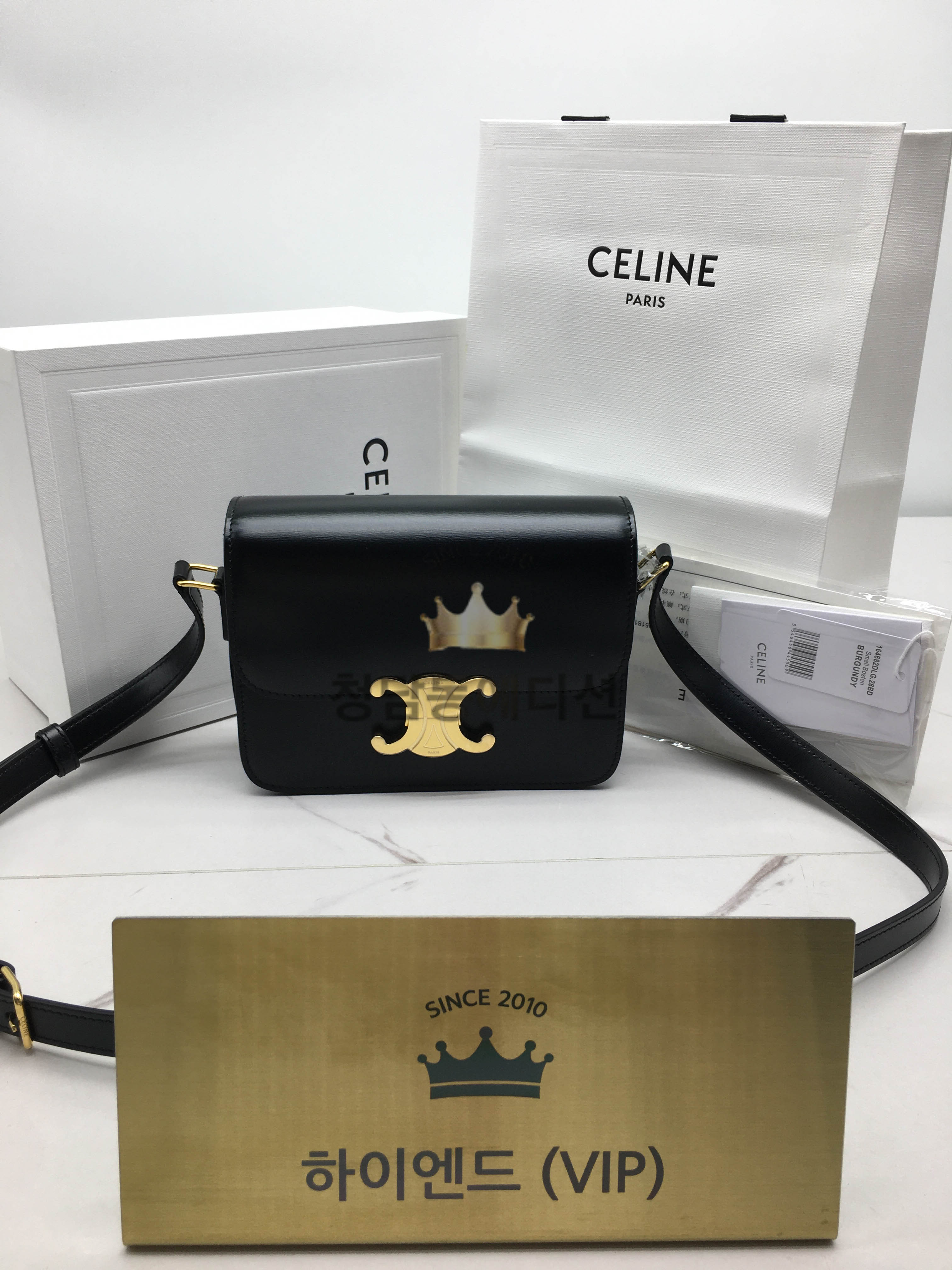 셀린느 트리오페 숄더백 샤이니 카프스킨 틴 / 미디움 (하이엔드급)