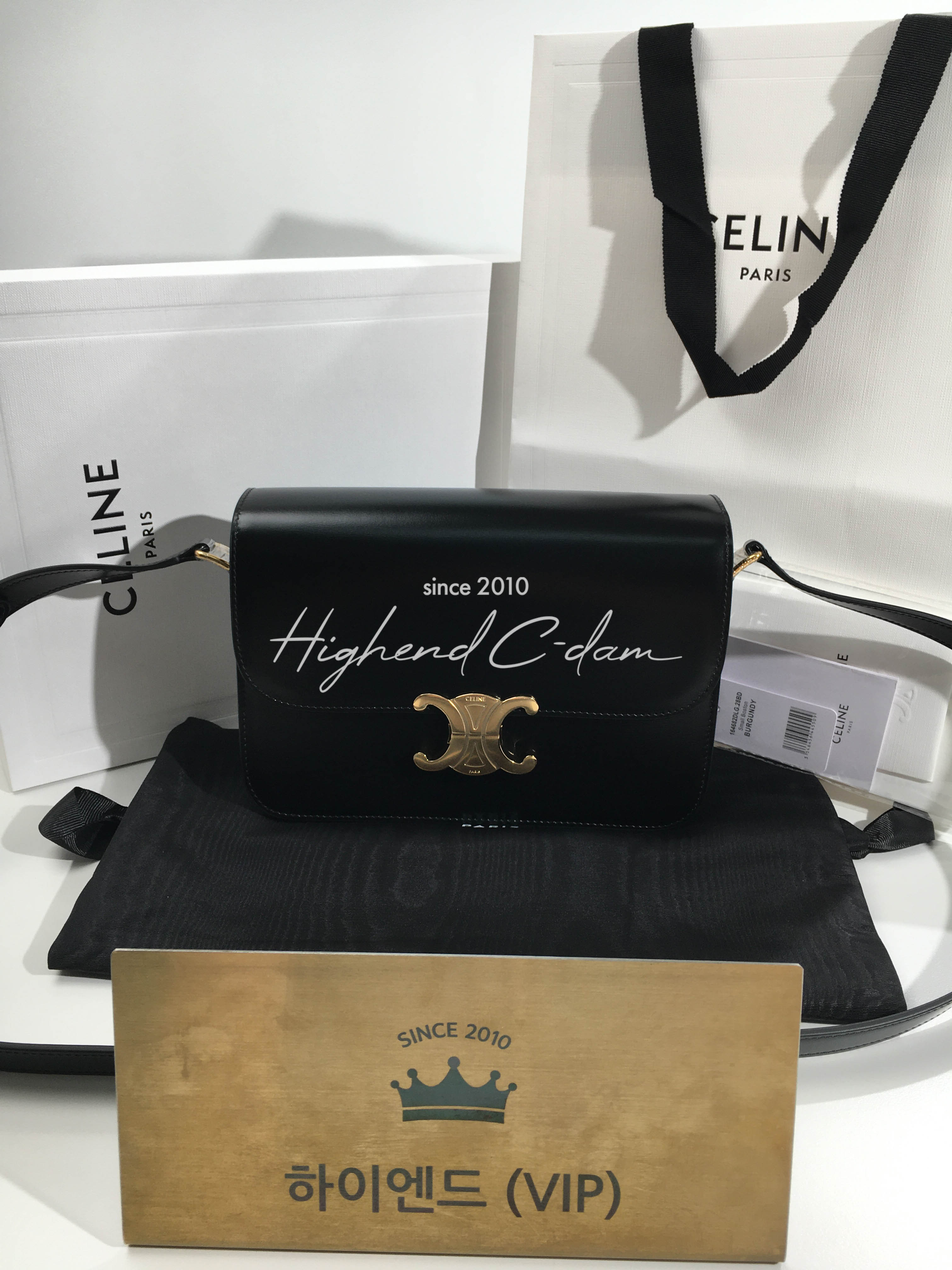 셀린느 트리오페 숄더백 샤이니 카프스킨 틴 / 미디움 (하이엔드급)