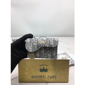 디올 오블리크 새들 카드지갑