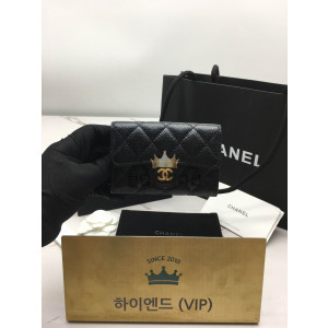 샤넬 클래식 캐비어 카드지갑 금장