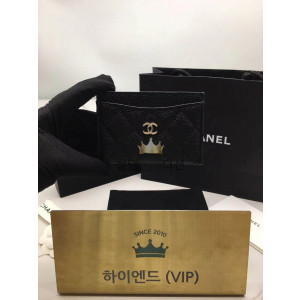 샤넬 클래식 캐비어 카드홀더 은장
