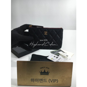 샤넬 클래식 캐비어스킨 미니 파우치 금장