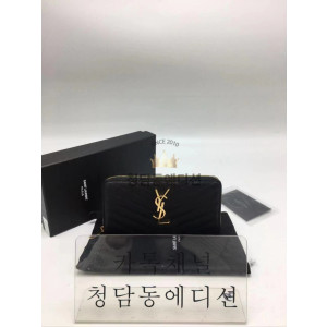 생로랑 모노그램 마틀라세 지퍼 장지갑 358094