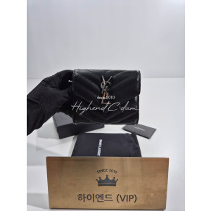 생로랑 모노그램 쉐브론 3단 반지갑 403943