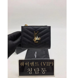 생로랑 모노그램 지퍼 카드 케이스 517045