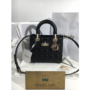 디올 레이디백 미디움 (램스킨)