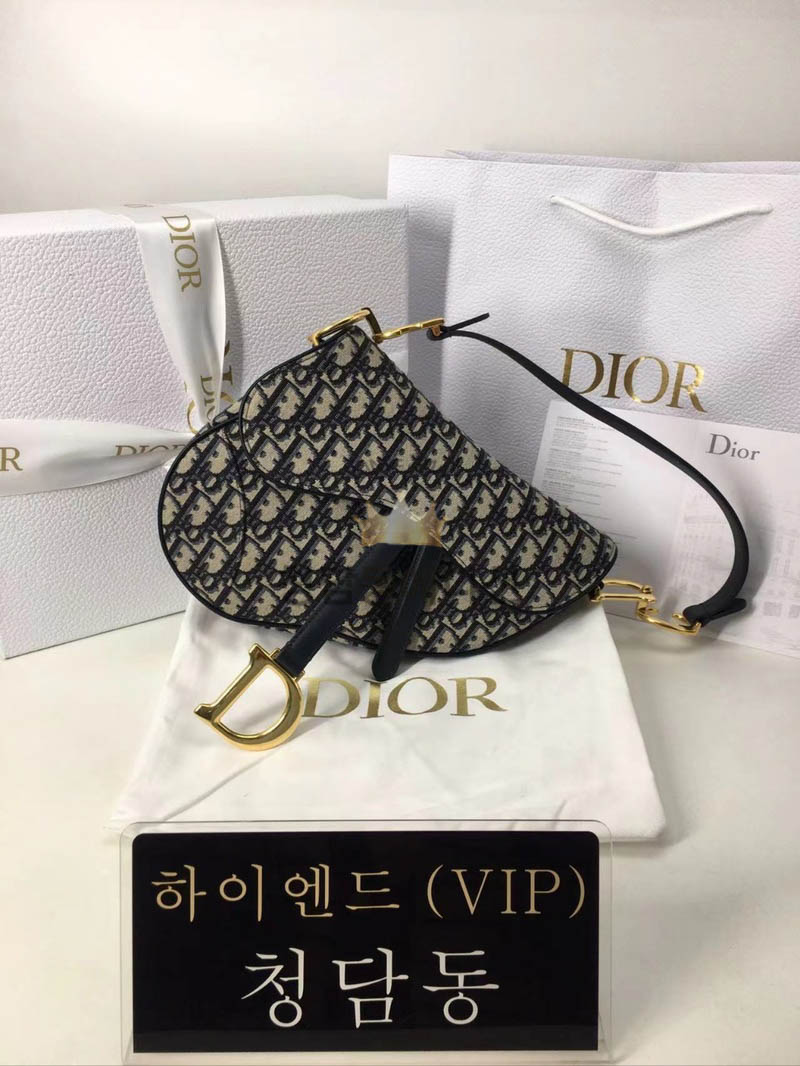 디올 오블리크 새들백 미니 / 미디움