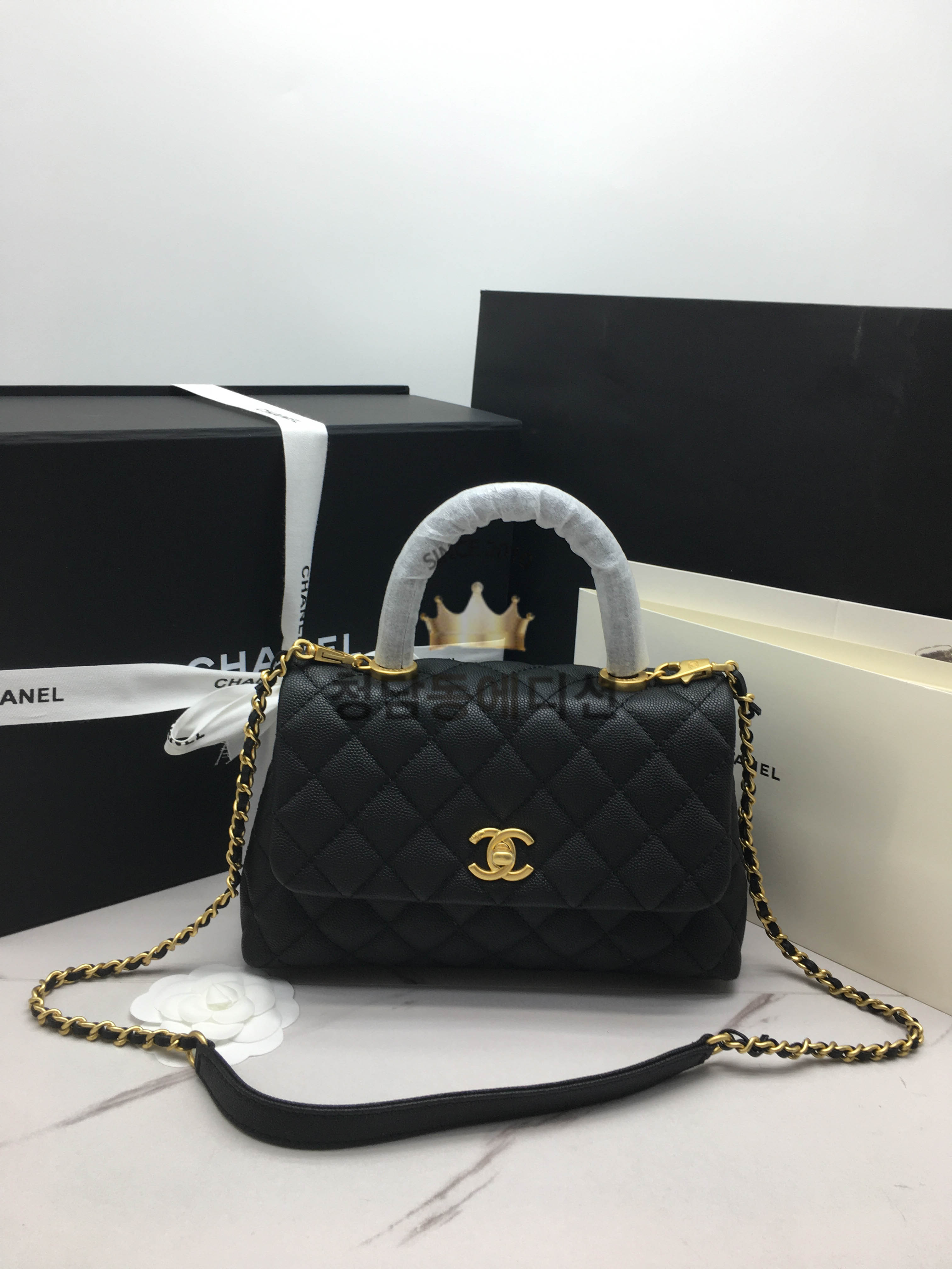 샤넬 코코핸들 스몰 빈티지골드 (내부컬러 블랙)