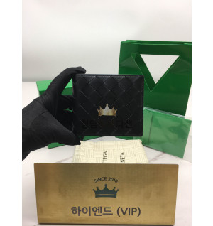 보테가베네타 인트레치아토 폴더형 반지갑 (내부 그린) 605721
