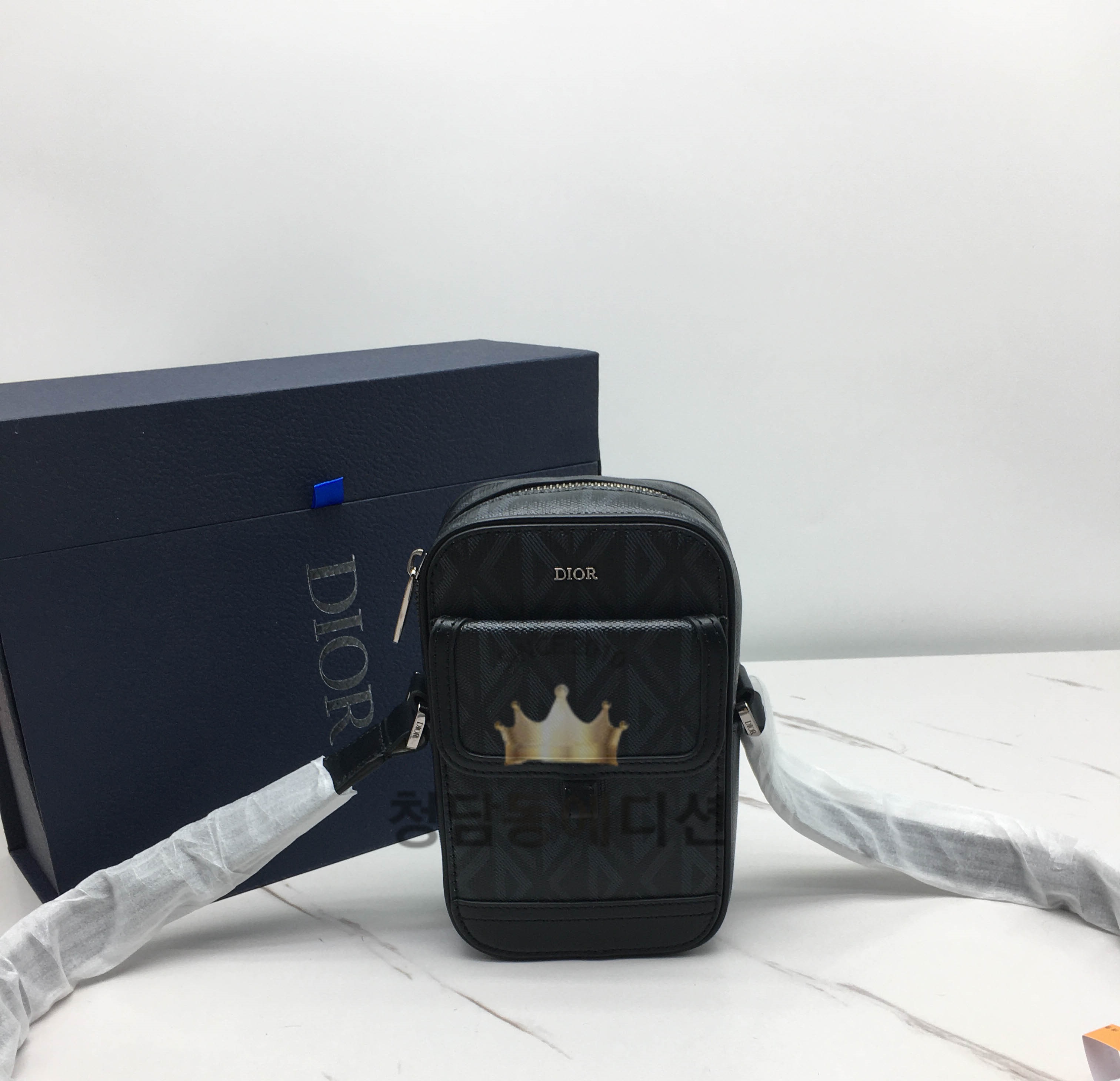 디올 CD 다이아몬드 캔버스 미니백