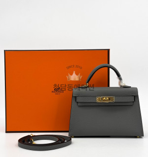 에르메스 미니 켈리 반수공 (가죽 앱송)