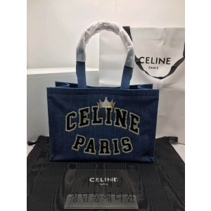 셀린느 카바스 타이스 데님 토트백