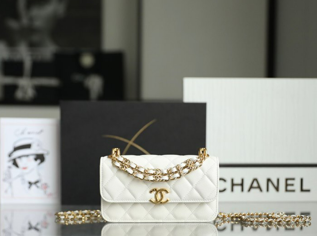 샤넬 22K CC더블 체인 WOC (하이엔드급)