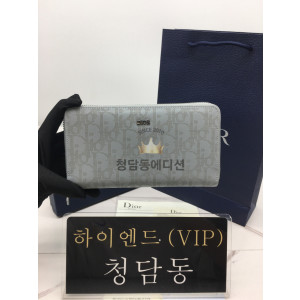 디올 CD 오블리크 갤럭시 지퍼 장지갑