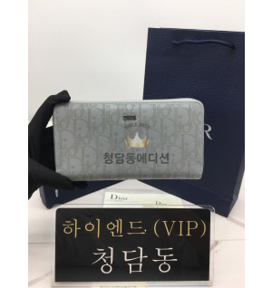 디올 CD 오블리크 갤럭시 지퍼 장지갑