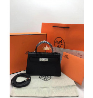 에르메스 미니 켈리 반수공 (가죽 앱송)