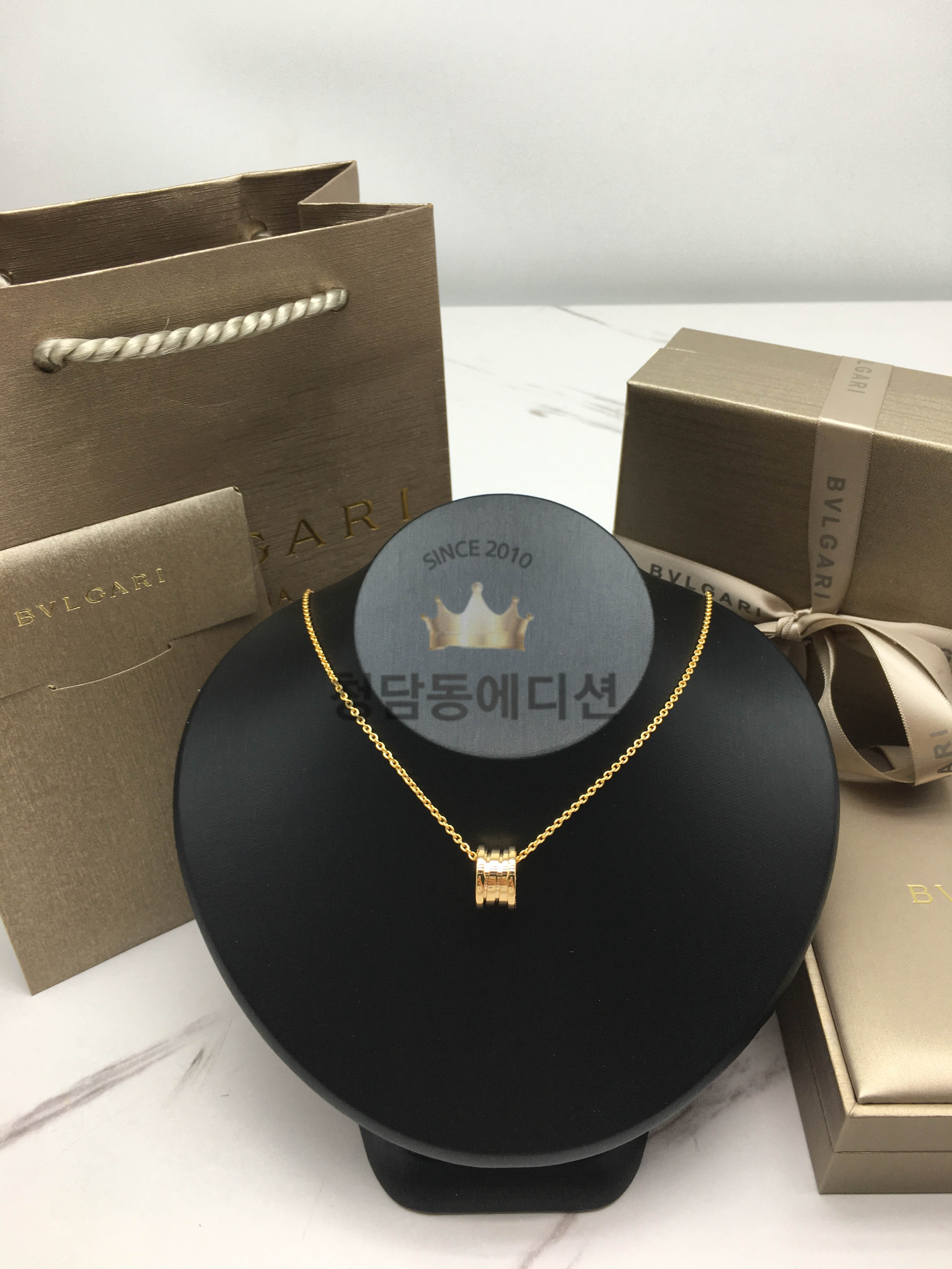 불가리 비제로원 목걸이 (컬러 옐로우골드, 로즈골드) (V-gold소재)