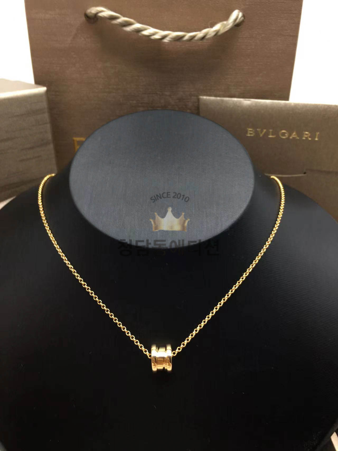 불가리 비제로원 목걸이 (컬러 옐로우골드, 로즈골드) (V-gold소재)