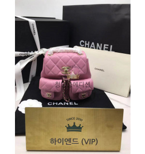 샤넬 22P 듀마 백팩 투포켓 스몰 카프스킨 캐비어