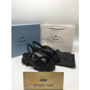 프라다 모놀리스 나파 샌들 (컬러 블랙, 화이트)