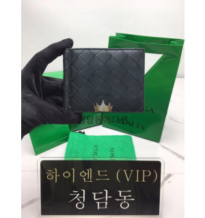 보테가베네타 인트레치아토 클립형 지갑 592626 (내부 하늘색)