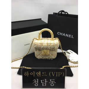 샤넬 23SS 트위드 스몰 코스메틱 케이스 AS3973