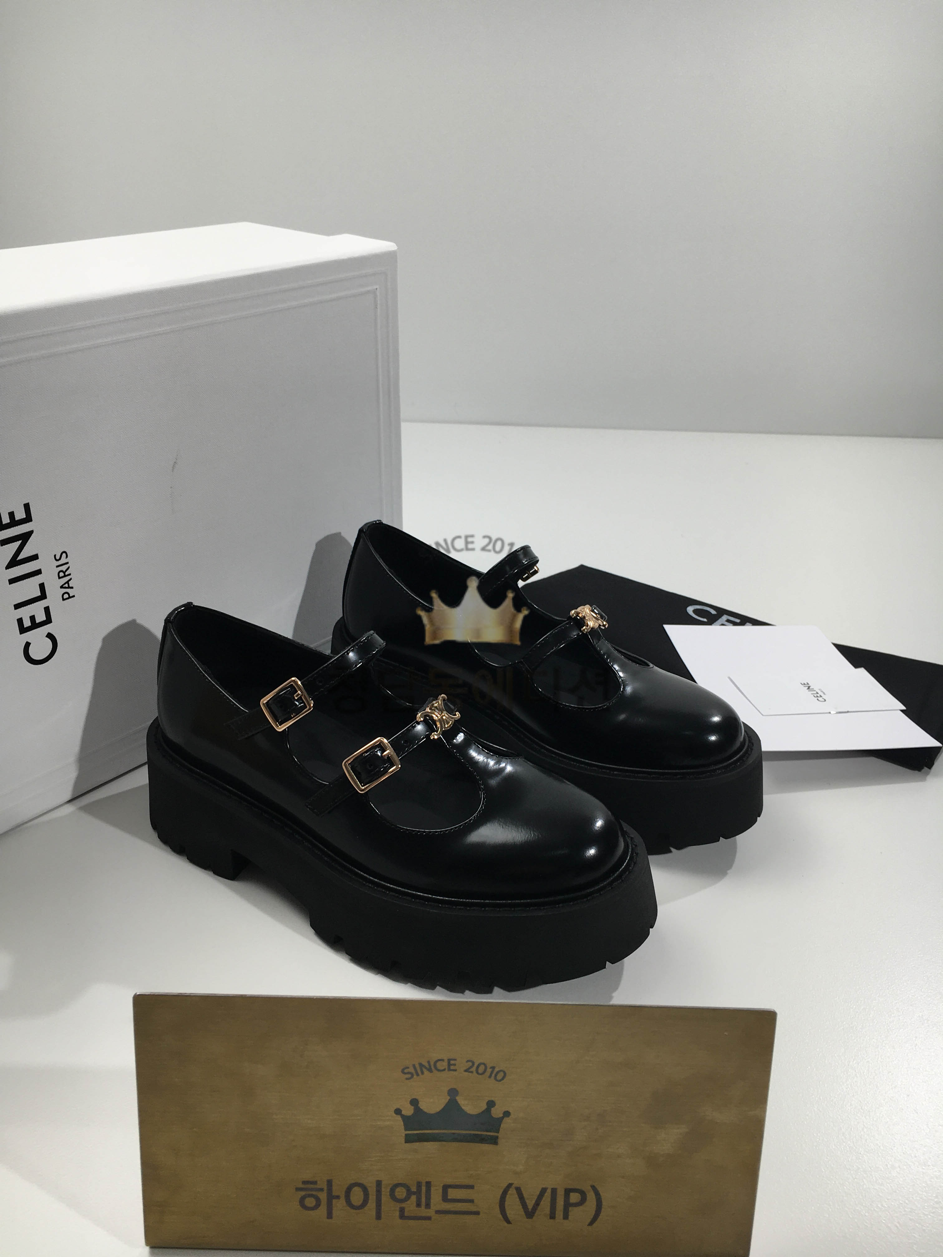 셀린느 23ss celine 트리오페 스트랩 로퍼 (굽 5cm)