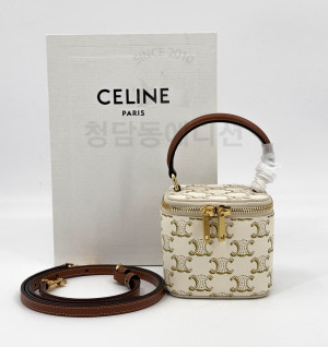 셀린느 트리오페 캔버스 미니 베니티 케이스