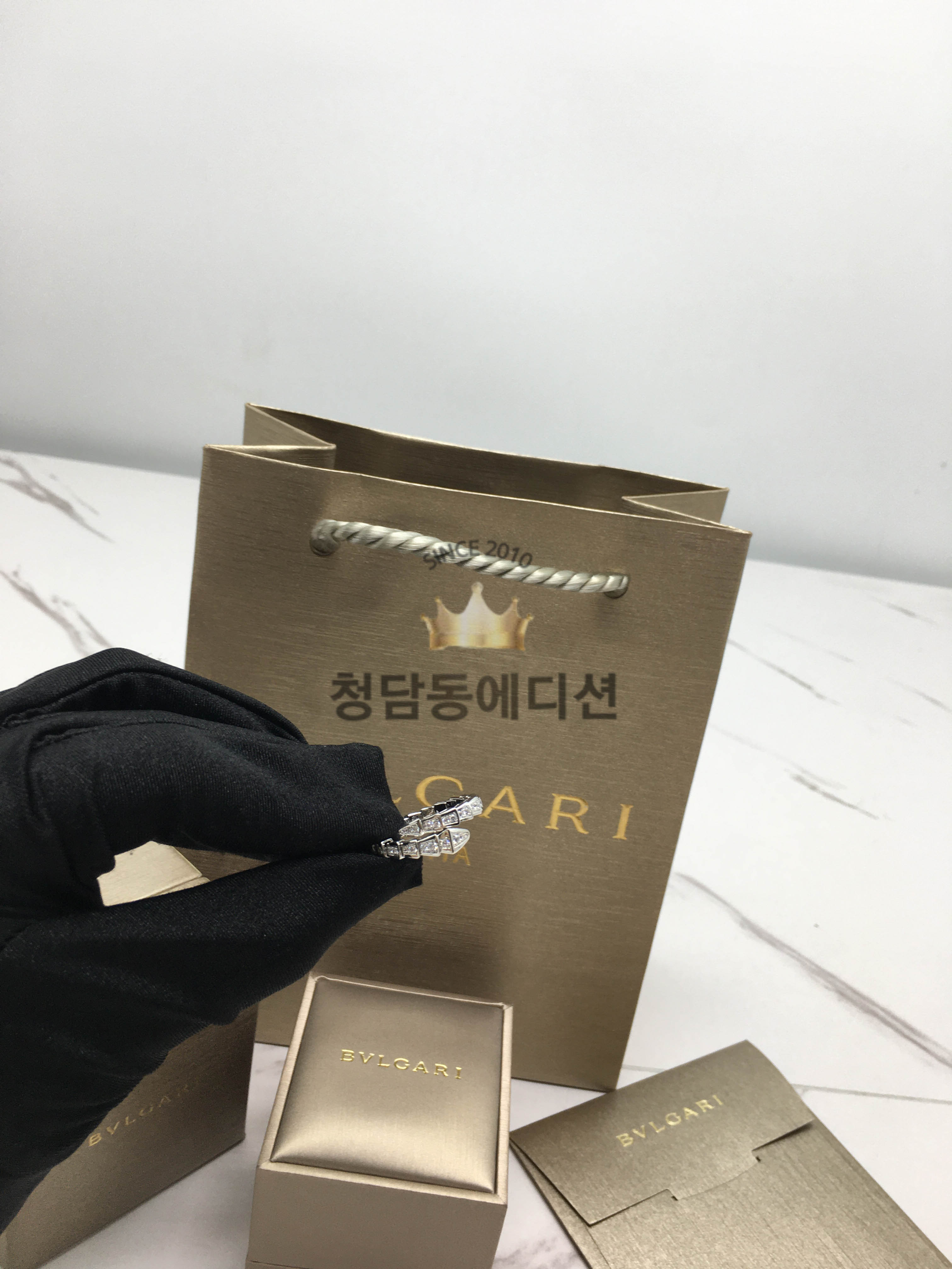 불가리 bvlgari 스네이크 다이아 반지