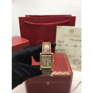 까르띠에 탱크루이 시계 (악어가죽) (하이엔드급)