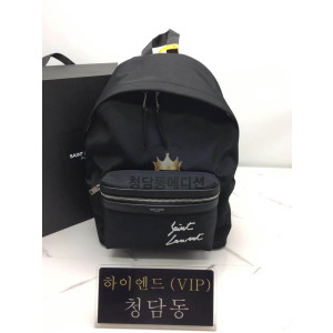 생로랑 로고 프린트 집업 백팩 하이엔드급