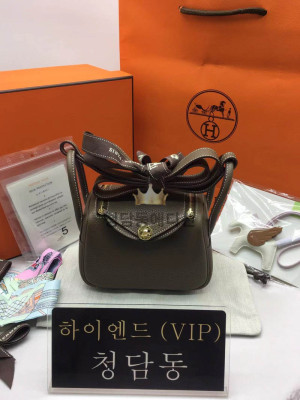 에르메스 미니 린디 올수공 (컬러 에토프/금장)
