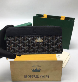 고야드 마티뇽 지퍼 어라운드 장지갑 (블랙)
