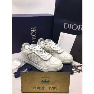 디올 B27 로우탑 스니커즈 화이트 그레이 (남성용)