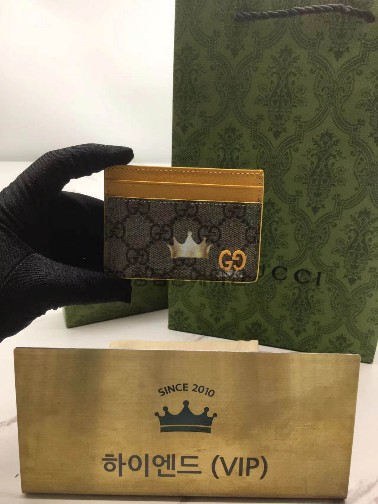 구찌 디테일 카드 케이스 768248 (컬러 옐로우)