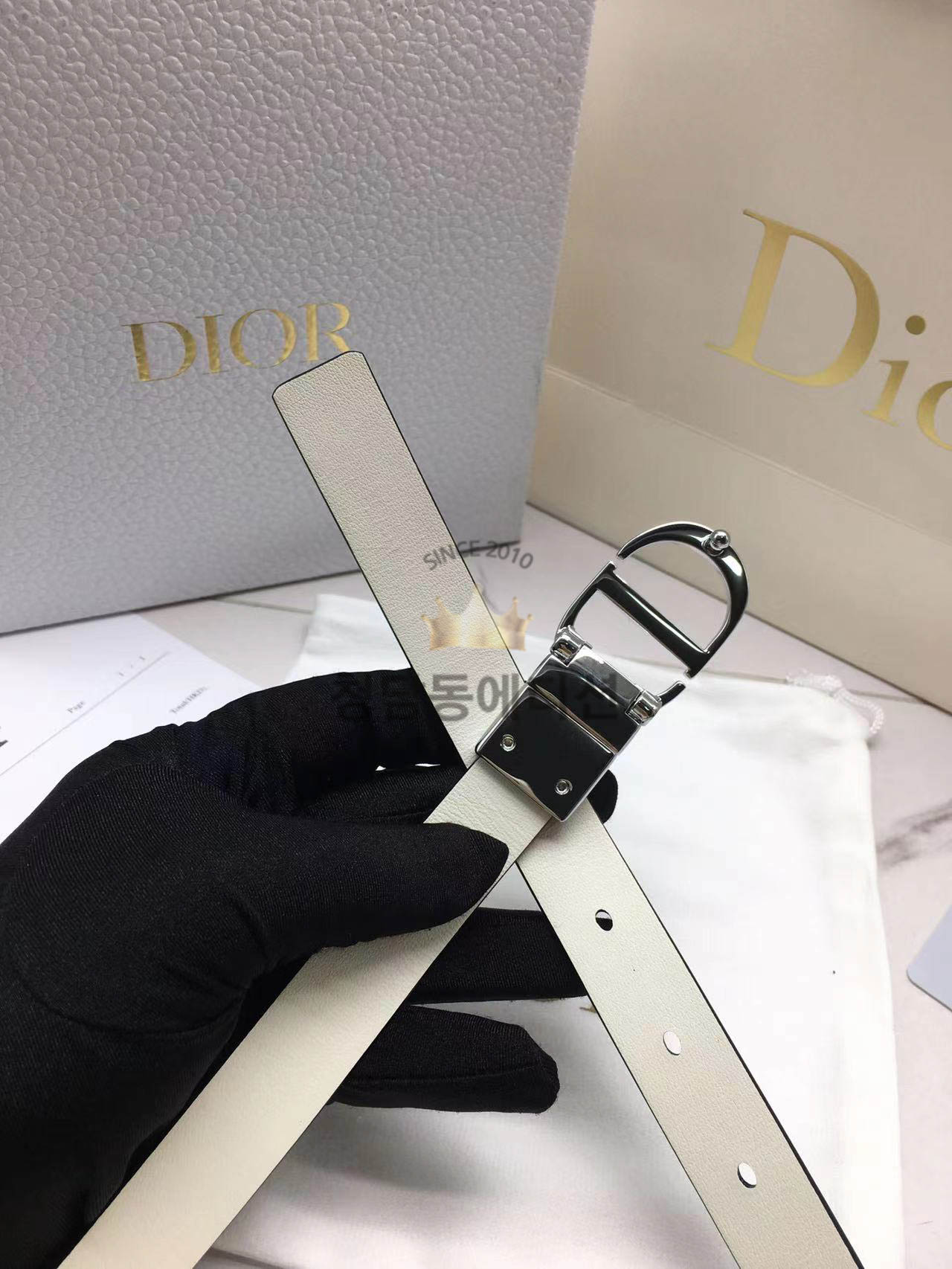 디올 몽테인 레더 벨트 2cm