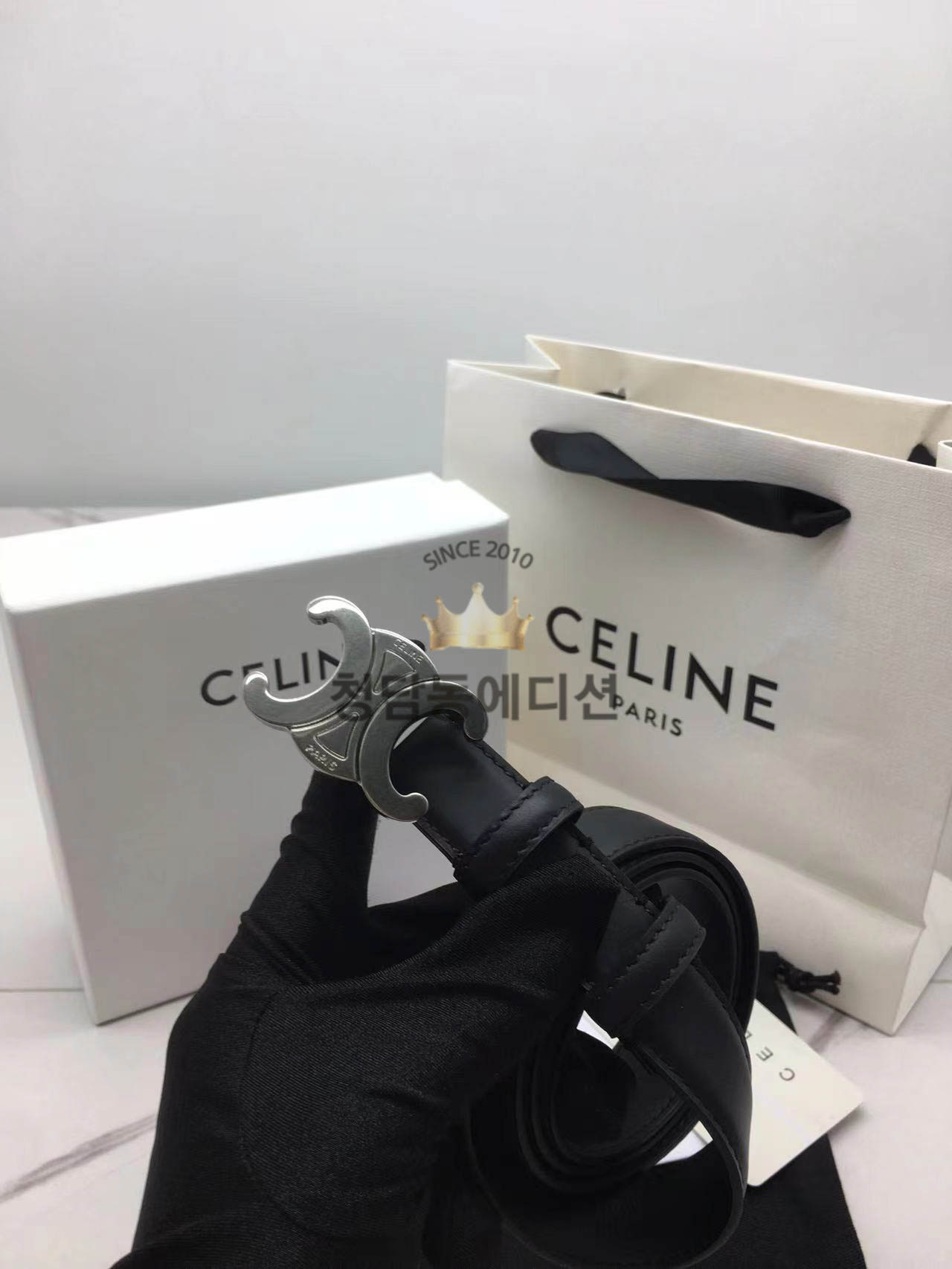 셀린느 트리오페 벨트 2.5cm