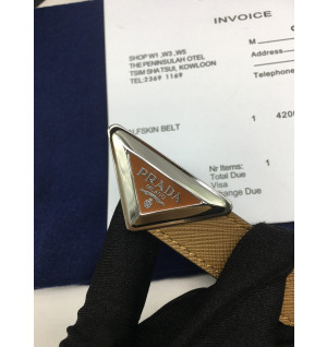 프라다 사피아노 트라이앵글 로고 벨트 2cm은장 (upgrade ver.)